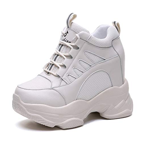 Hohe Chunky Turnschuhe für Damen Plateau Sneakers Lässig Stilvolle Wanderschuhe Bequeme Mesh Atmungsaktive Athletic Hidden Heel Sportschuhe von Toride