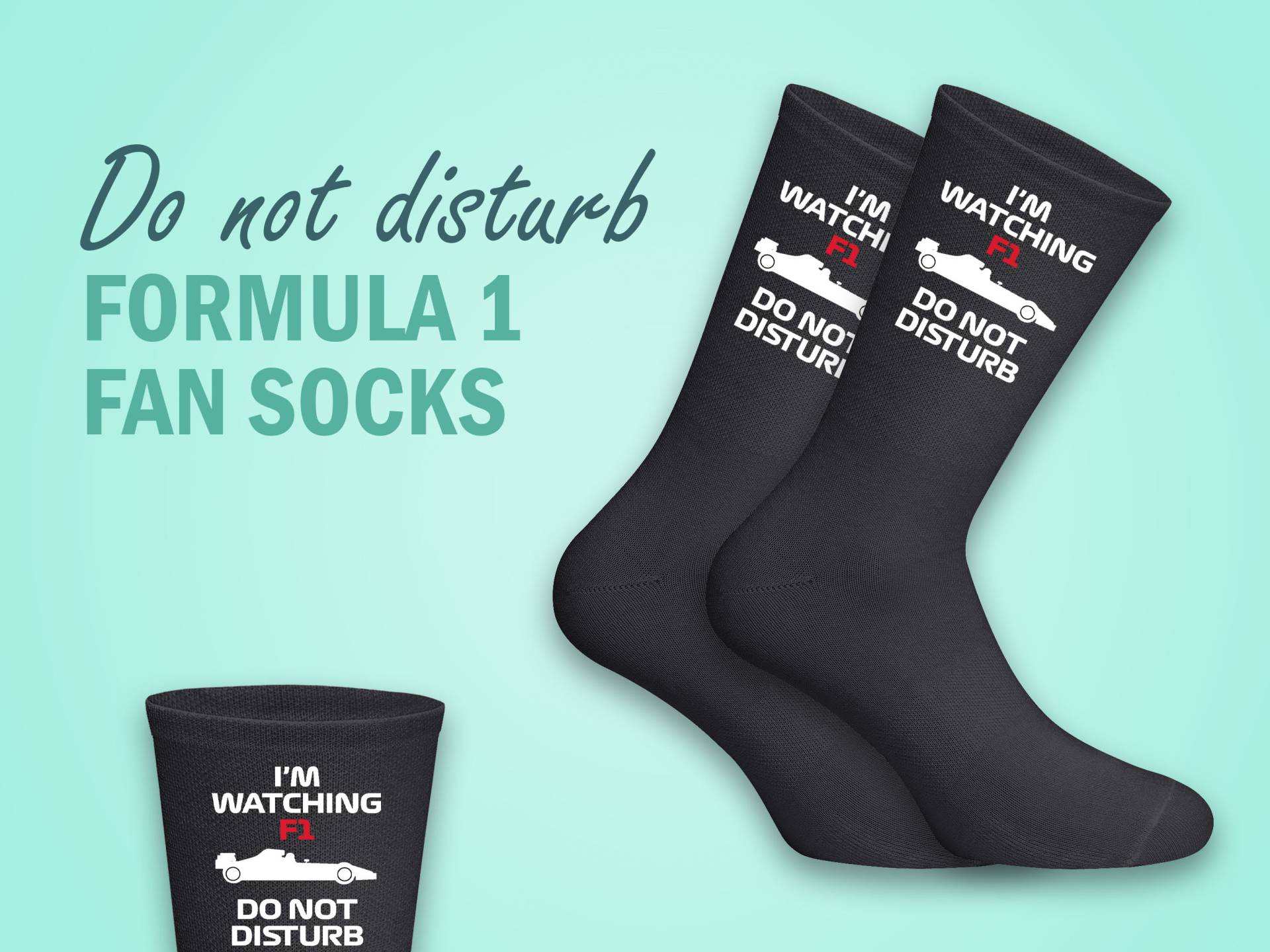 I'm Watching The F1 Socken, Bitte Nicht Stören, Papa, Opa, Personalisiert, Männer Geschenk, Geburtstag - Vatertagsgeschenk, Racing von Torinscraft