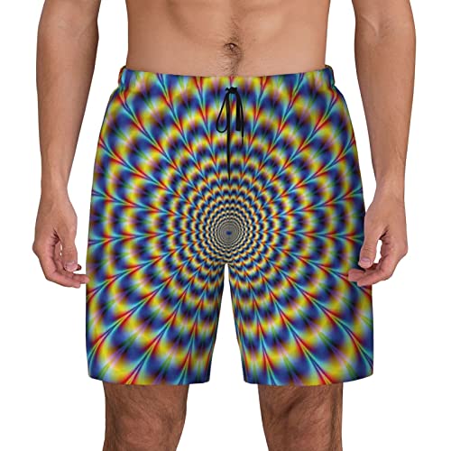 Spiral Optische Illusion GIF Herren Badehose schnell trocknende Boardshorts mit Netzfutter, Strandshorts Bademode Badeanzüge, Spirale optische Illusion Gif, Medium von Torong