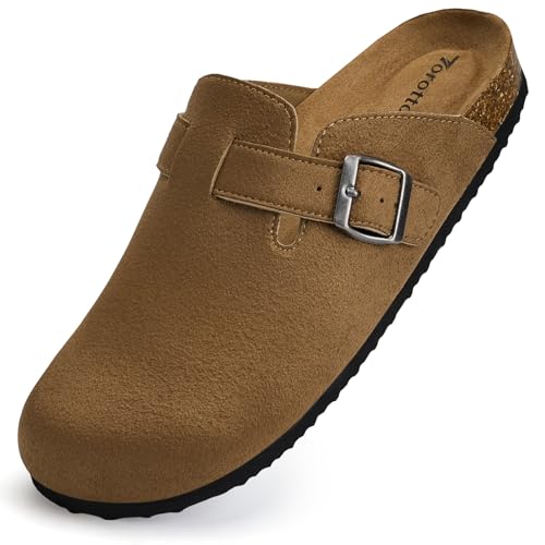 Torotto Damen Pantoletten Hausschuhe Clogs Bequeme(Braun,41 EU) von Torotto