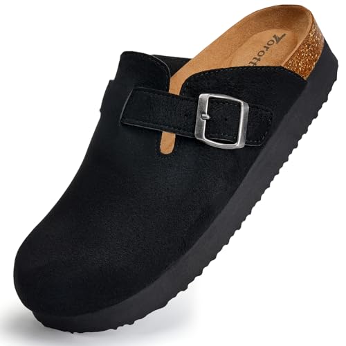 Torotto Damen Pantoletten Hausschuhe Clogs Bequeme(schwarz,39 EU) von Torotto