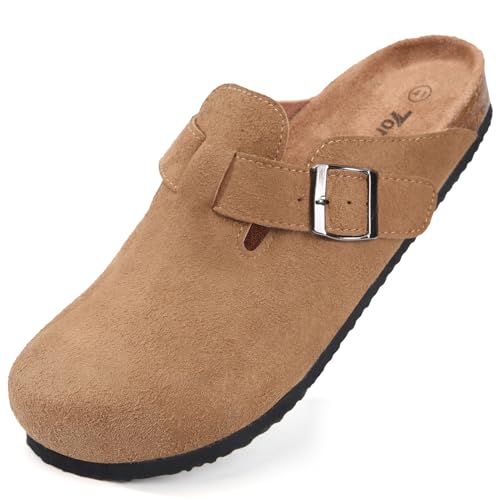 Torotto Herren Damen Pantoletten Hausschuhe Clogs Bequeme(Dunkelbraun,38 EU) von Torotto