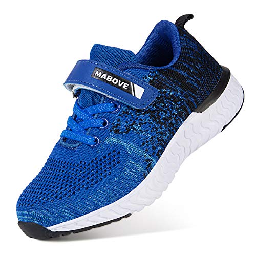 Torotto Laufschuhe Kinder Sportschuhe Jungen Mädchen Outdoor Turnschuhe Atmungsaktiv Ultraleicht Hallenschuhe klettverschlu Sneaker Indoor Unisex-Kinder(YF64-Blau 30EU (Herstellergröße 31)) von Torotto