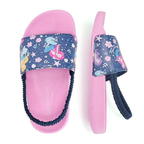 Torotto Unisex-Kinder Badeschlappen Sommer Flache Hausschuhe Badesandalen rutschfest Schlappen Badeschuhe(22/23EU MRY Rosa) von Torotto