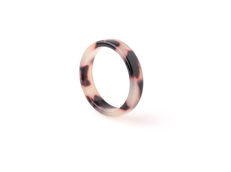 Weißer Schildpatt-Ring 1 Stück, Einfache Stapelbare Ringe, 4 Mm Dünner Harzring, Klobiger Acrylring, Blonder Schildpatt-Schmuckbedarf, Fr002 von TortoiseShellSupply