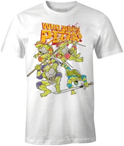 Tortues Ninja Herren Metmntdts016 T-Shirt, weiß, XL von Tortues Ninja