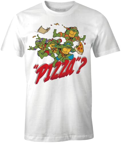 Tortues Ninja Herren Metmntdts017 T-Shirt, weiß, S von Tortues Ninja