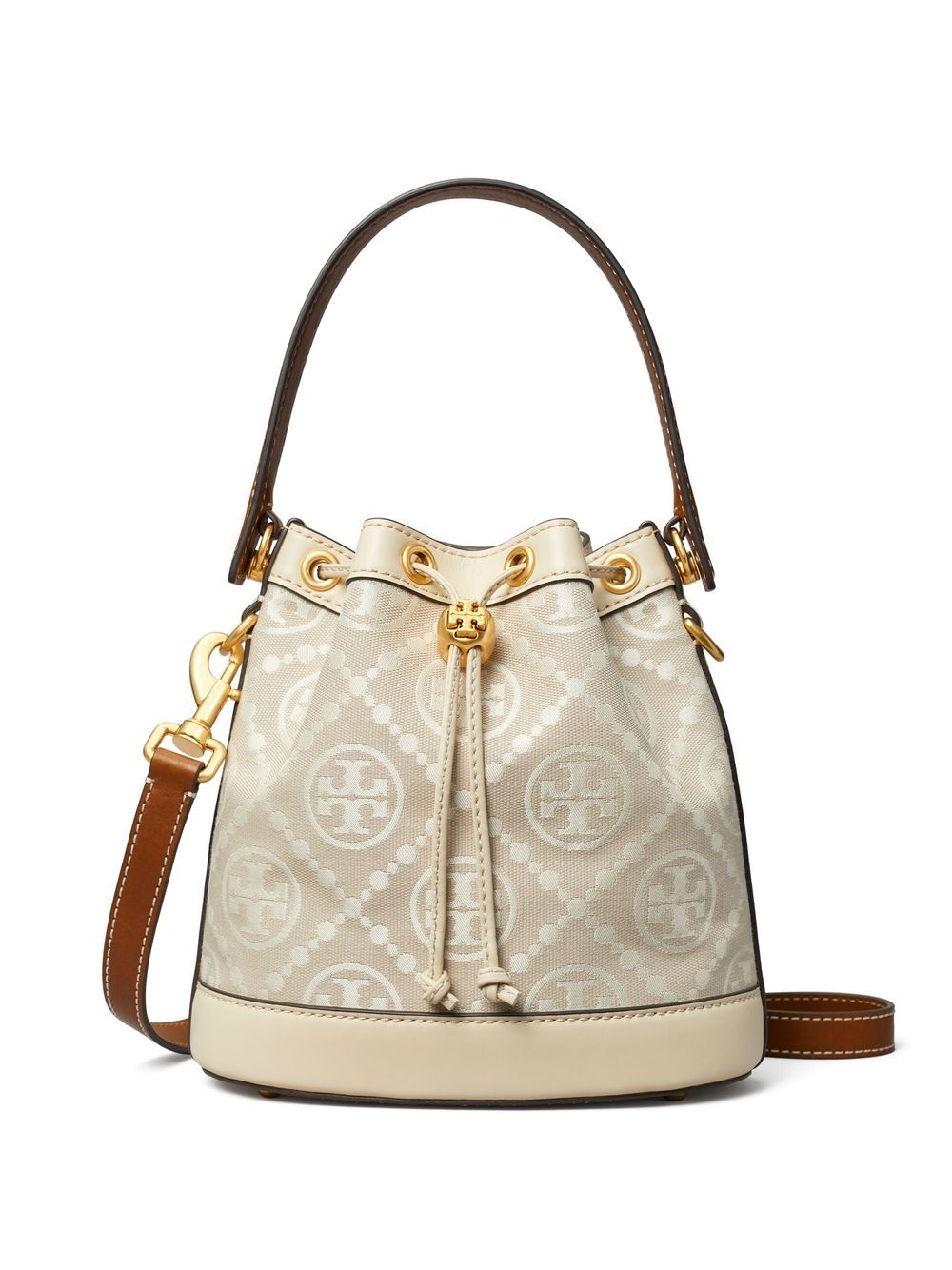 Tory Burch Beuteltasche mit Logo-Prägung - Nude von Tory Burch