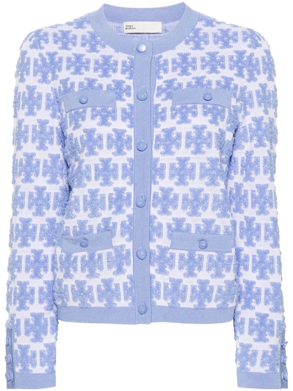 Tory Burch Cardigan mit T-Monogramm - Blau von Tory Burch