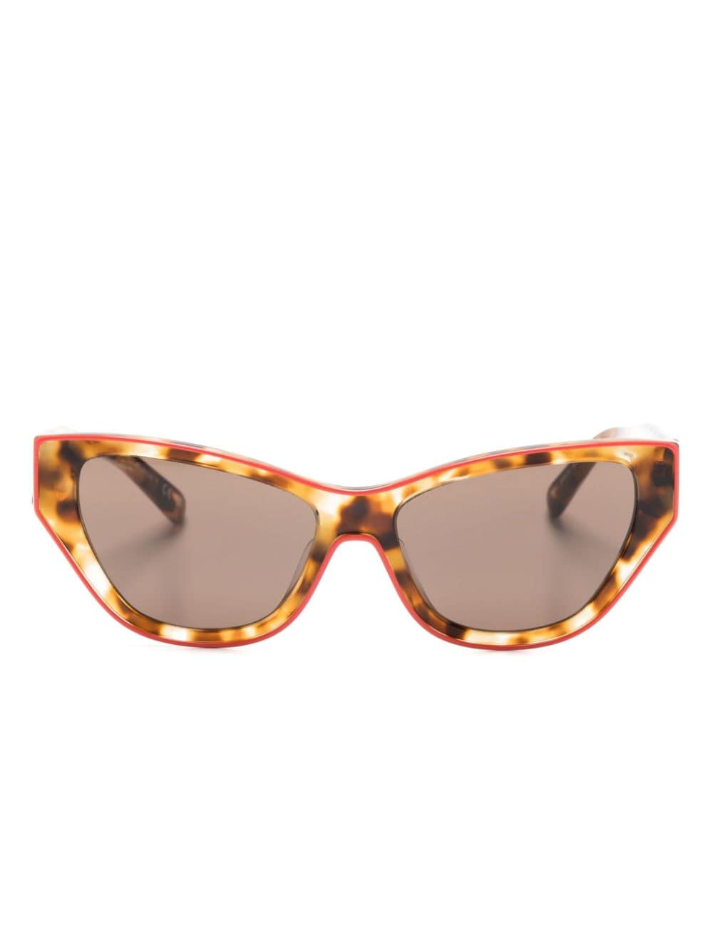 Tory Burch Cat-Eye-Sonnenbrille mit Kontrastdetails - Braun von Tory Burch