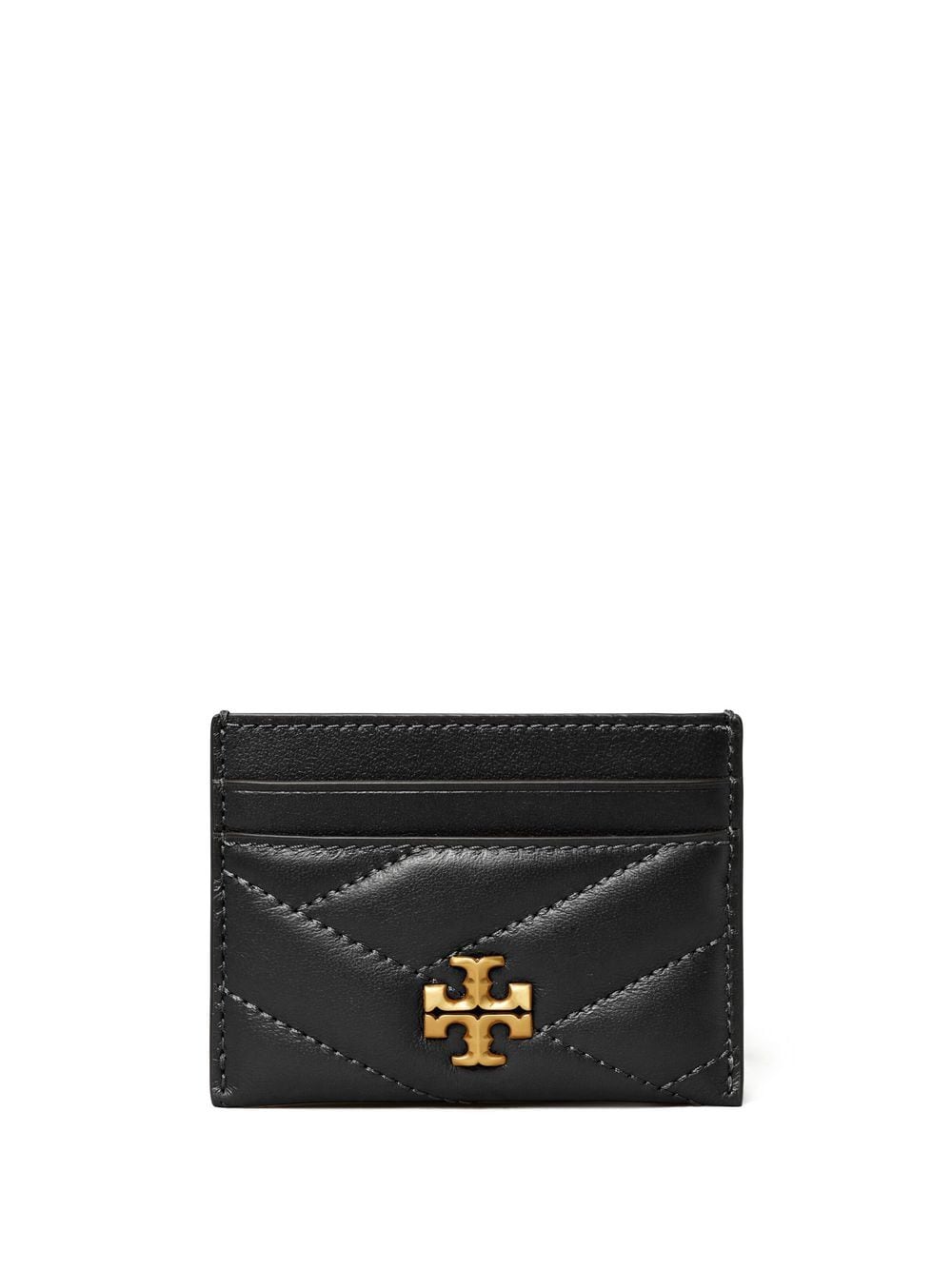 Tory Burch Gestepptes Kartenetui mit Logo-Schild - Schwarz von Tory Burch