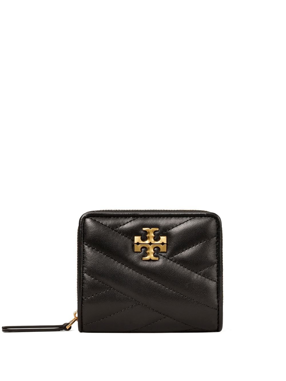 Tory Burch Gestepptes Portemonnaie mit Logo - Schwarz von Tory Burch