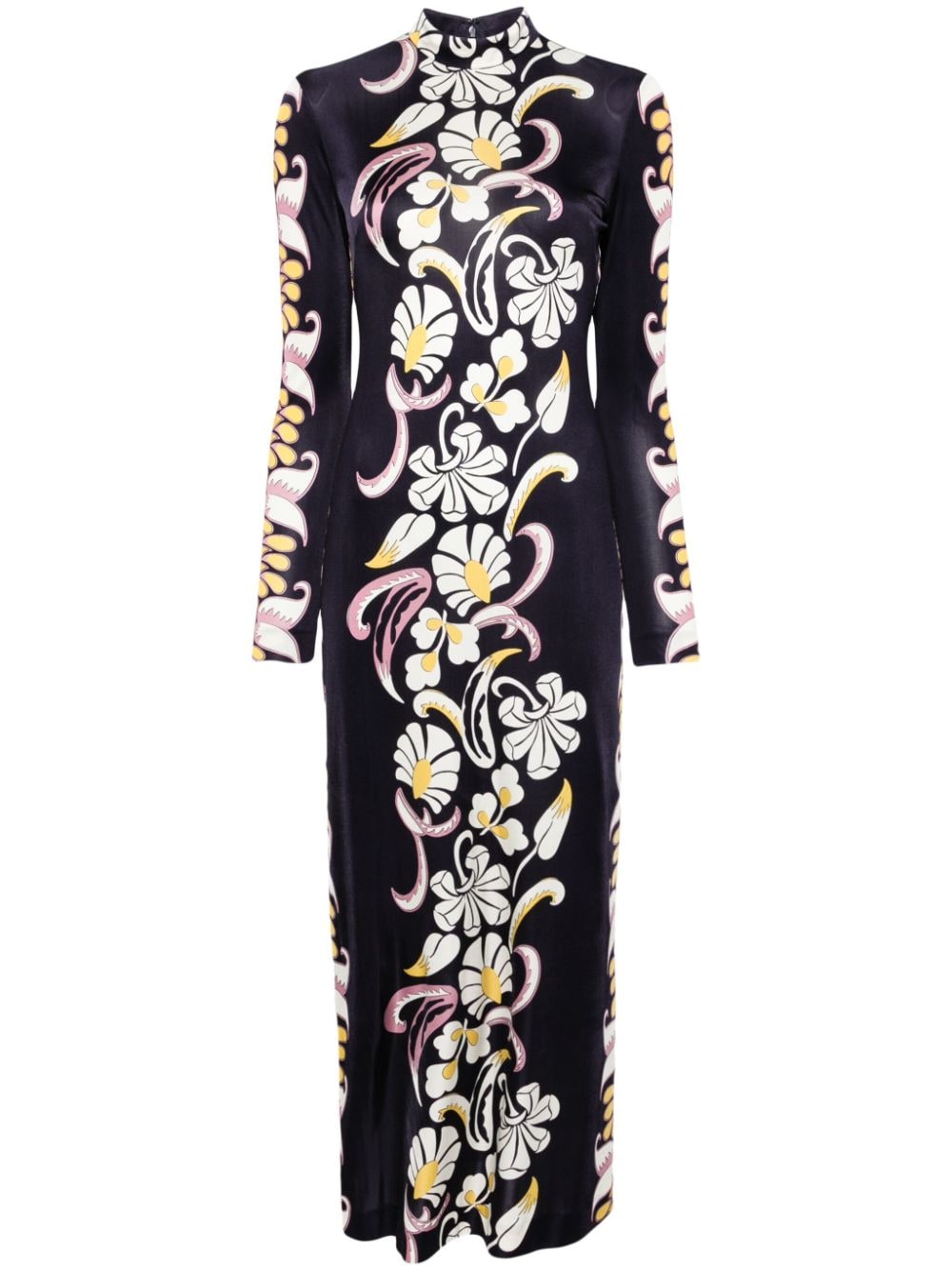 Tory Burch Jersey-Maxikleid mit grafischem Print - Violett von Tory Burch