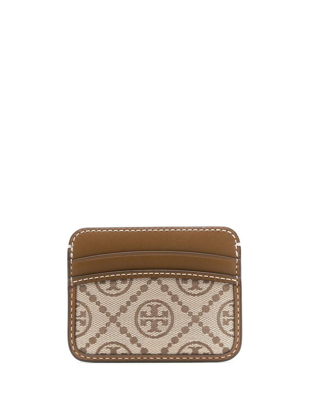 Tory Burch Kartenetui mit Monogramm - Braun von Tory Burch