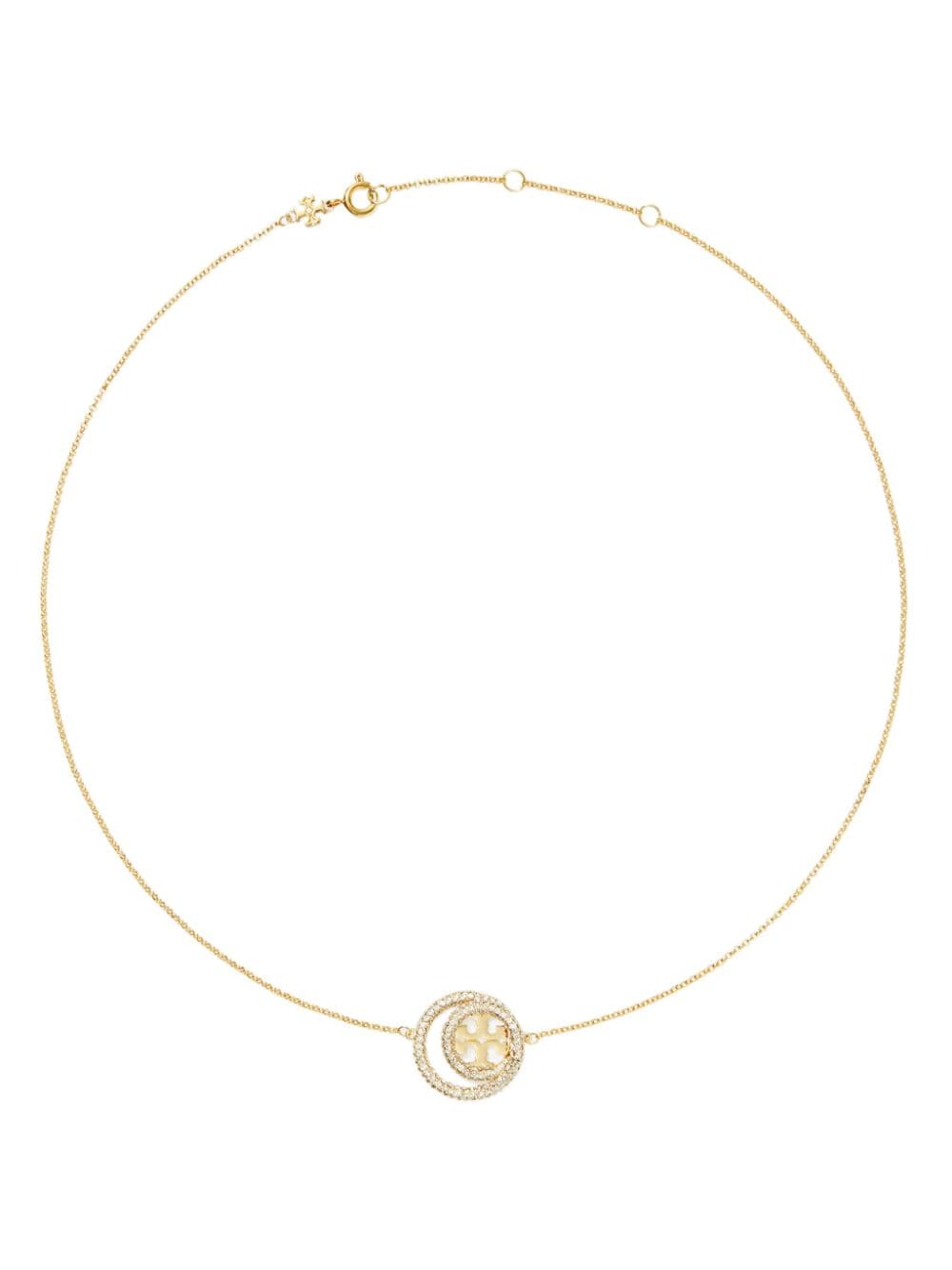 Tory Burch Miller Double Ring Halskette mit Anhänger - Gold von Tory Burch