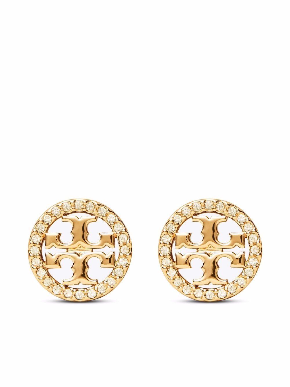 Tory Burch Miller Ohrstecker mit Pavé - Gold von Tory Burch