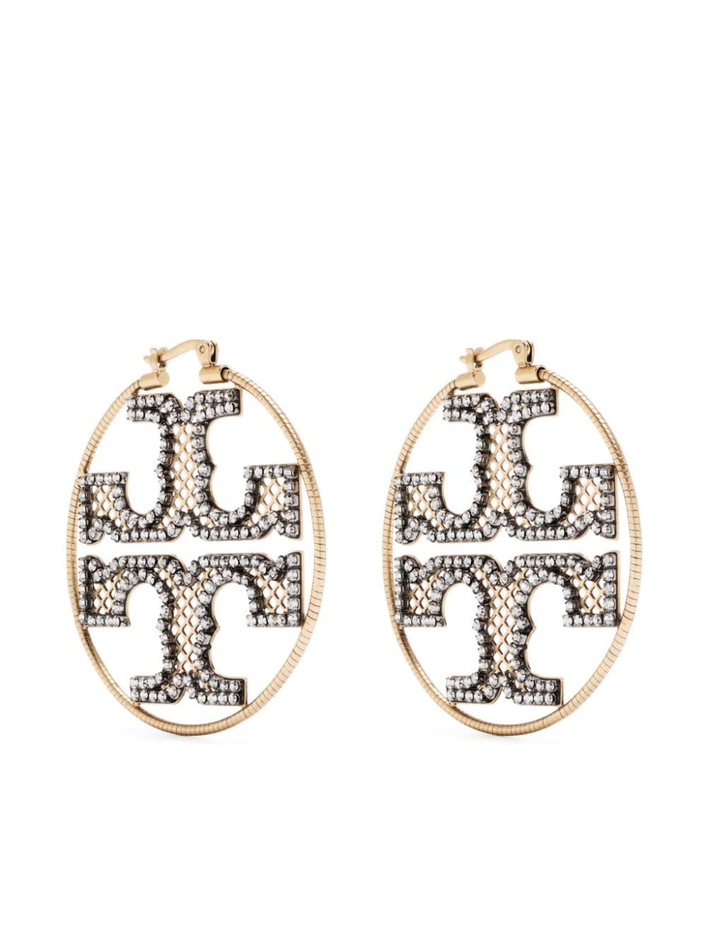 Tory Burch Miller Ohrstecker mit Kristallen - Gold von Tory Burch