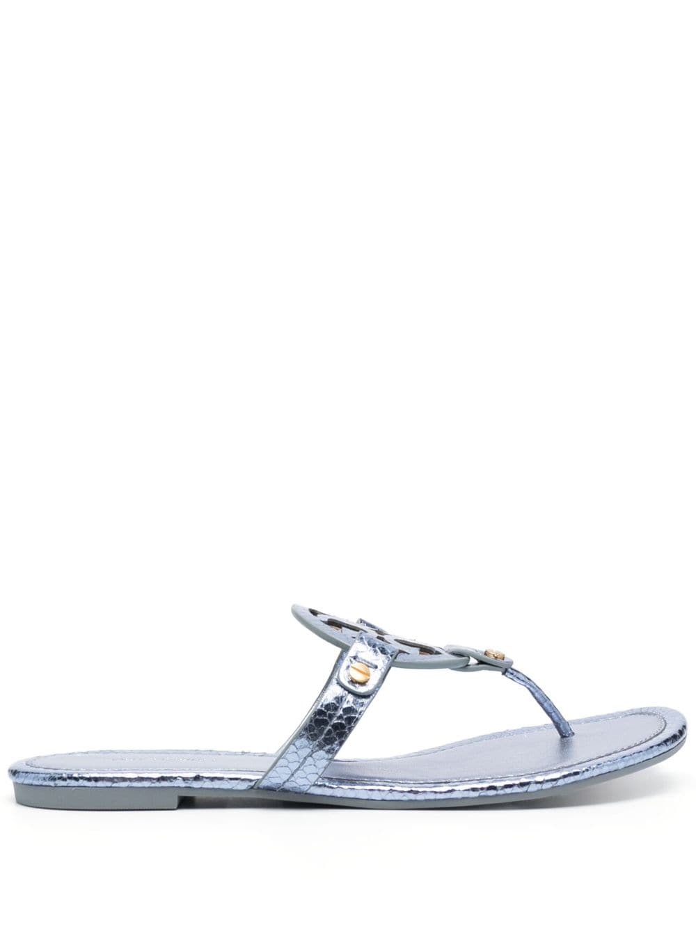 Tory Burch Miller Wirkung Flip-Flops aus Leder - Blau von Tory Burch