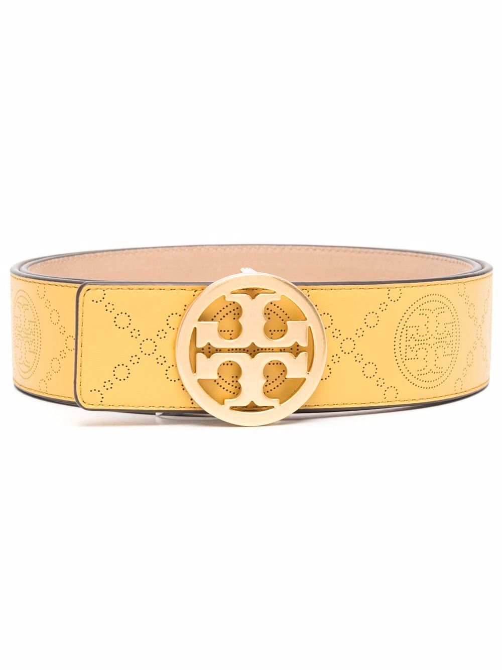 Tory Burch Monogram Ledergürtel - Gelb von Tory Burch