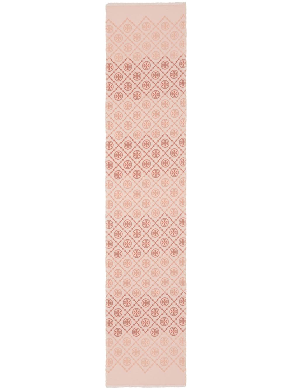 Tory Burch Schal mit Monogrammmuster - Rosa von Tory Burch