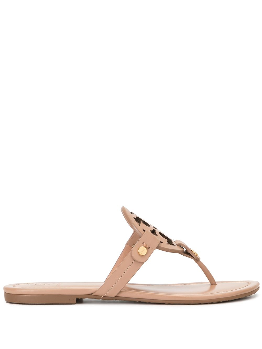 Tory Burch Sandalen mit T-Medaillon - Nude von Tory Burch