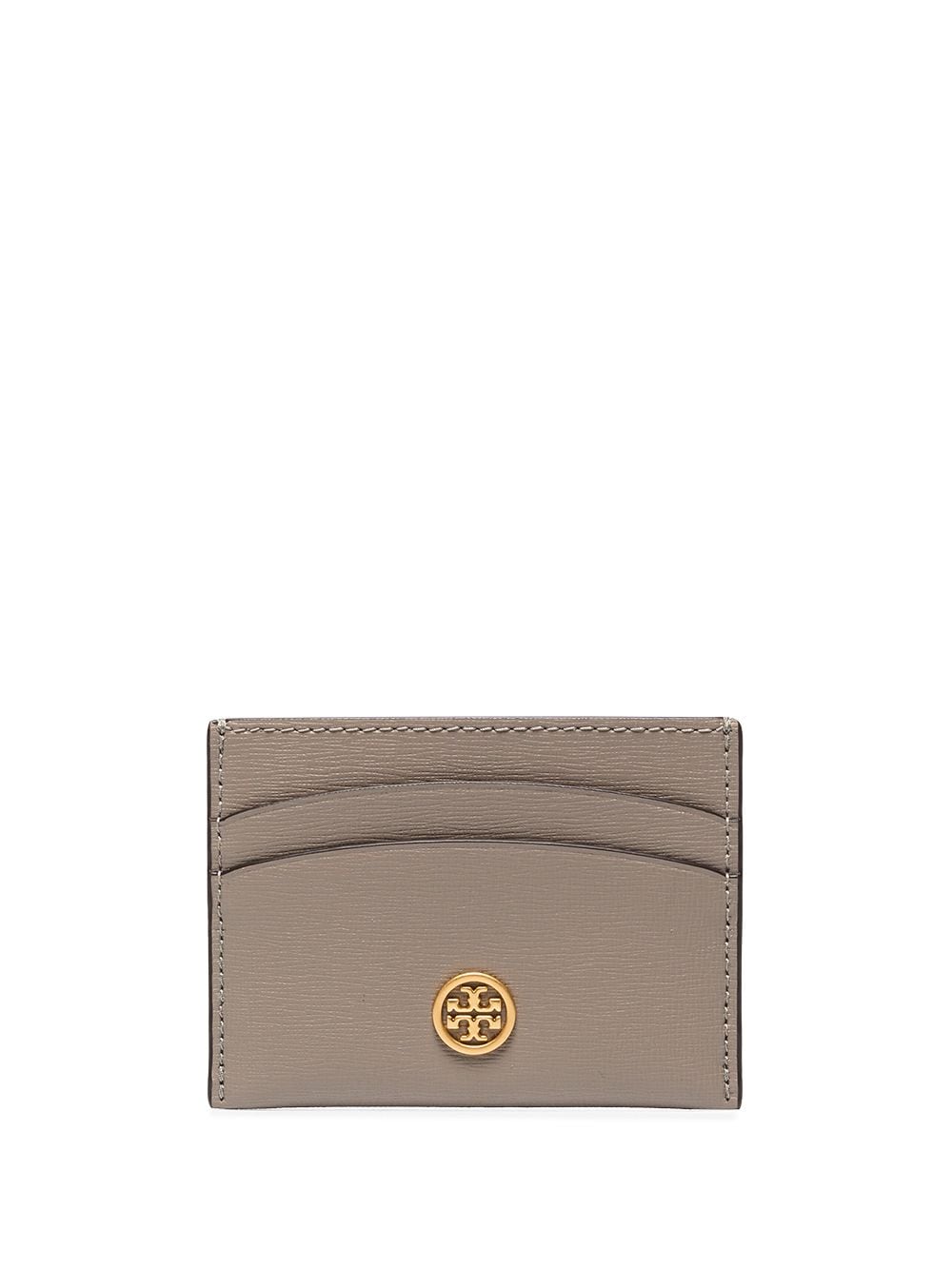 Tory Burch Robinson Kartenetui mit Logo-Schild - Grau von Tory Burch