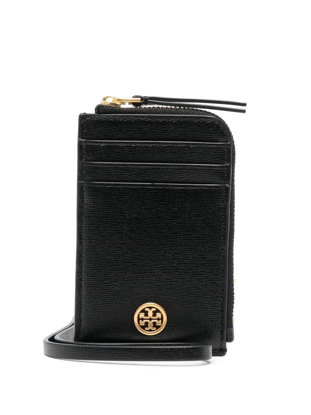 Tory Burch Portemonnaie mit Logo-Schild - Schwarz von Tory Burch