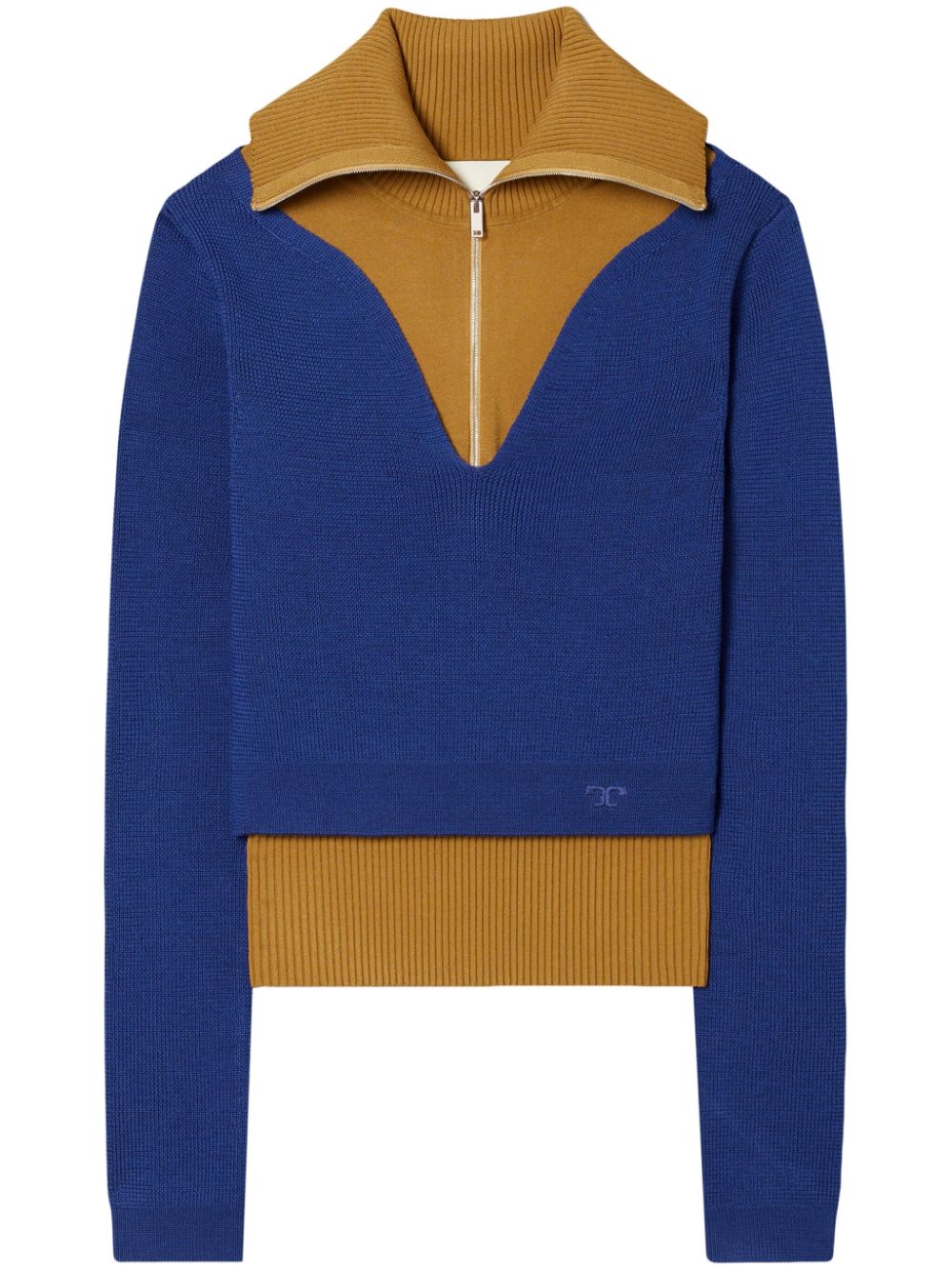 Tory Burch Pullover mit Logo-Stickerei - Blau von Tory Burch