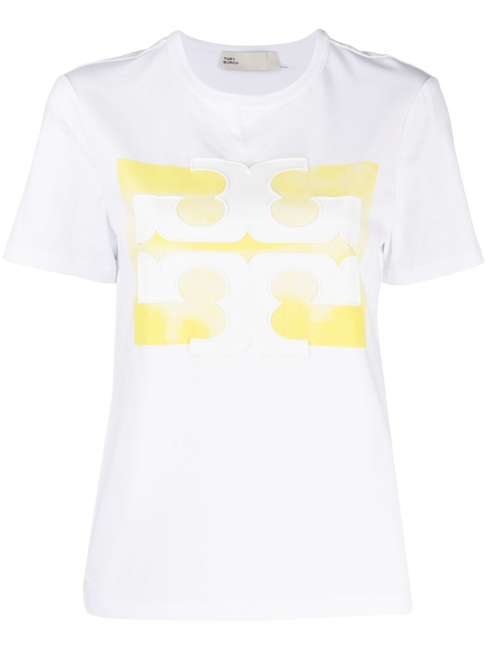 Tory Burch T-Shirt mit Logo-Patch - Weiß von Tory Burch