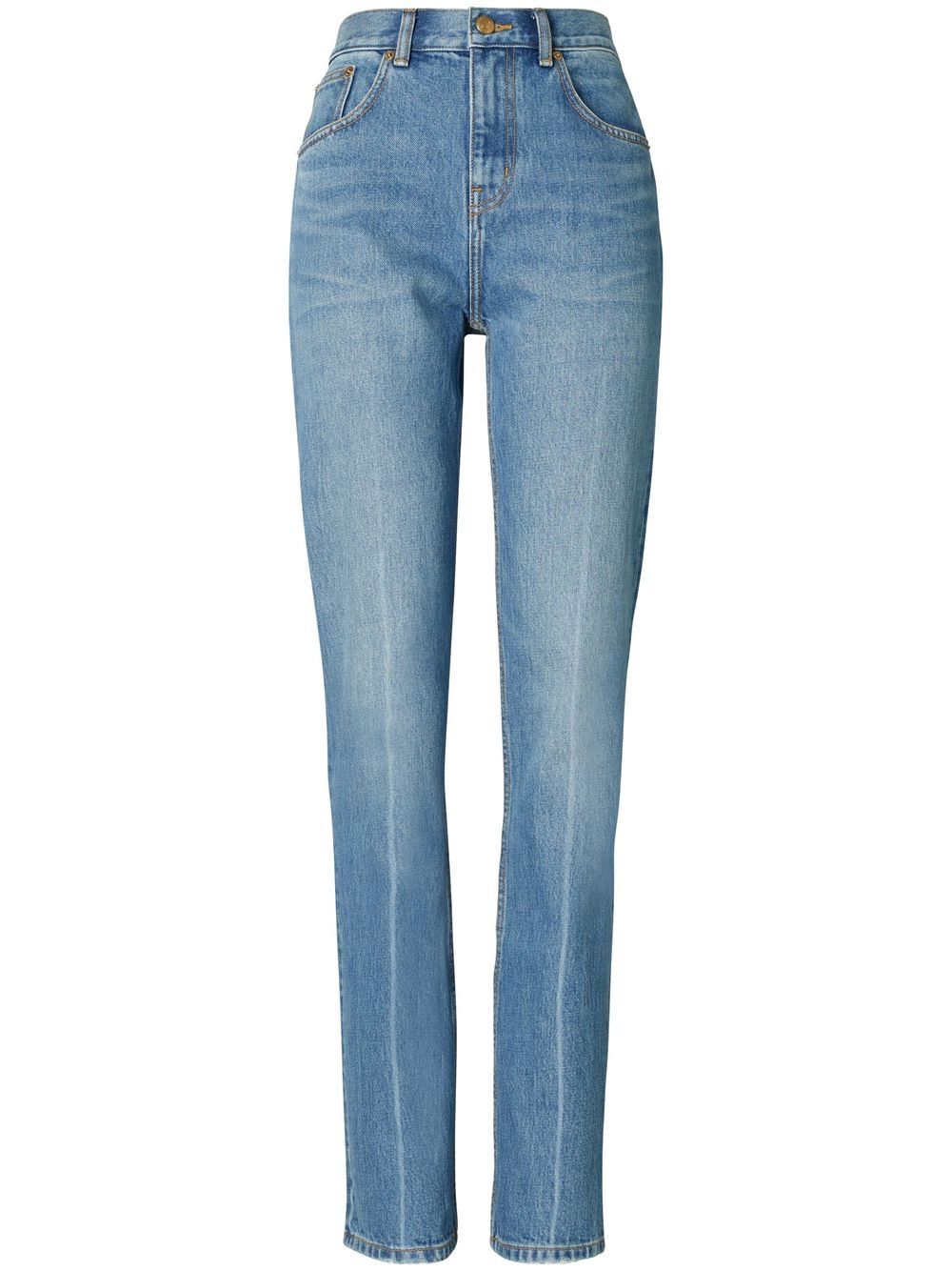 Tory Burch Halbhohe Straight-Leg-Jeans - Blau von Tory Burch