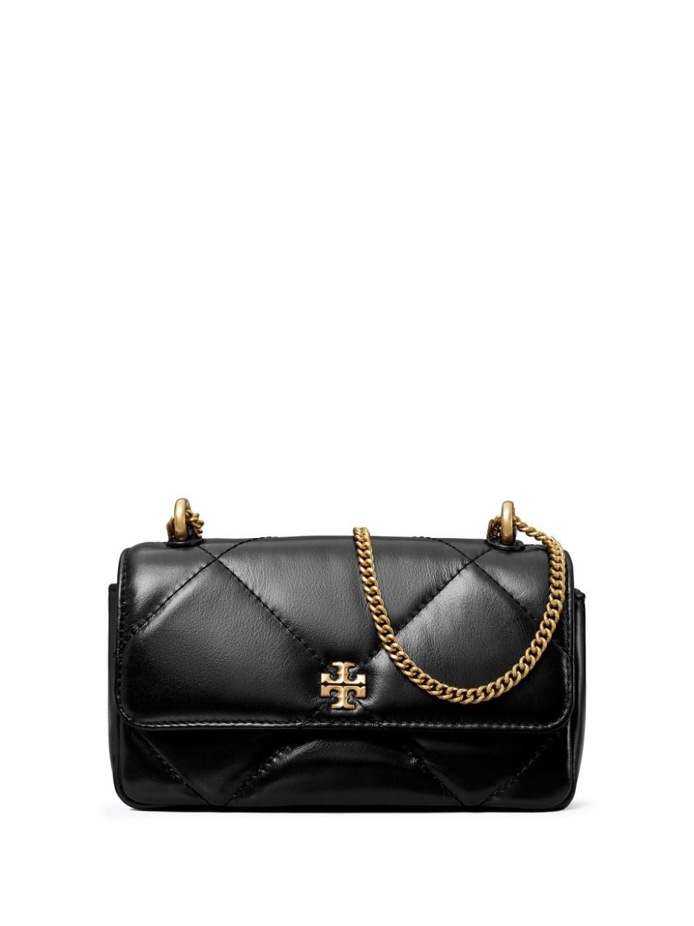 Tory Burch Mini Kira Schultertasche mit Rautensteppung - Schwarz von Tory Burch