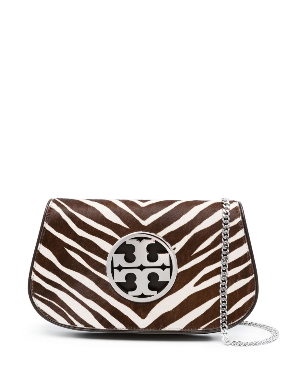 Tory Burch Schultertasche mit Zebra-Print - Braun von Tory Burch