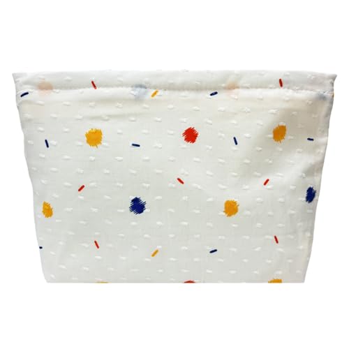 Torytoe Schminktasche Damen, Reise Kosmetiktasche mit Reißverschluss Kulturtasche Tragbar Make Up Organizer Tasche für Mädchen Reisen Hause Einkaufen (Bunte Tupfen) von Torytoe