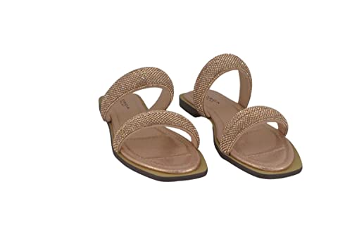 Tosca Blu S372 Flache Damen-Sandalen mit Bändern Absatz 2 cm Rosa Gold oder Silber elegant offen, Rosa, 36 EU von Tosca Blu