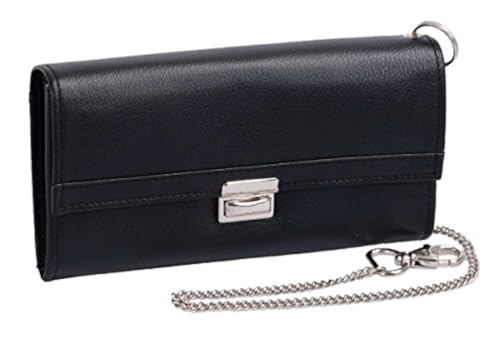 TOSCANA Leder Kellnerbörse Kellner Börse (161B) Taxibörse Geldbörse Gastro Kellnertasche mit Kette Neu von TOSCANA