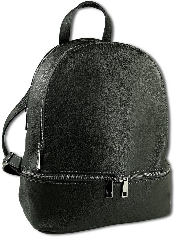 Toscanto Cityrucksack Toscanto Cityrucksack Freizeit (Cityrucksack), Damen Tasche Echtes Leder grau, Made-In Italy von Toscanto