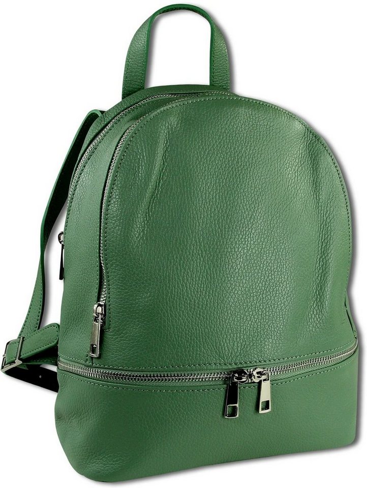 Toscanto Cityrucksack Toscanto Cityrucksack Freizeit (Cityrucksack), Damen Tasche Echtes Leder hellgrün, Made-In Italy von Toscanto