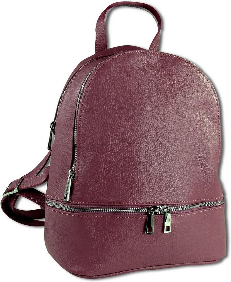 Toscanto Cityrucksack Toscanto Cityrucksack Freizeit (Cityrucksack), Damen Tasche Echtes Leder rosa, Made-In Italy von Toscanto