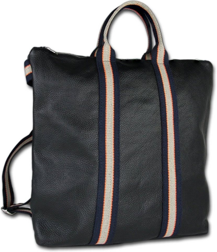 Toscanto Cityrucksack Toscanto Cityrucksack Freizeit (Cityrucksack), Damen Tasche Echtes Leder schwarz, blau, beige, Made-In Italy von Toscanto