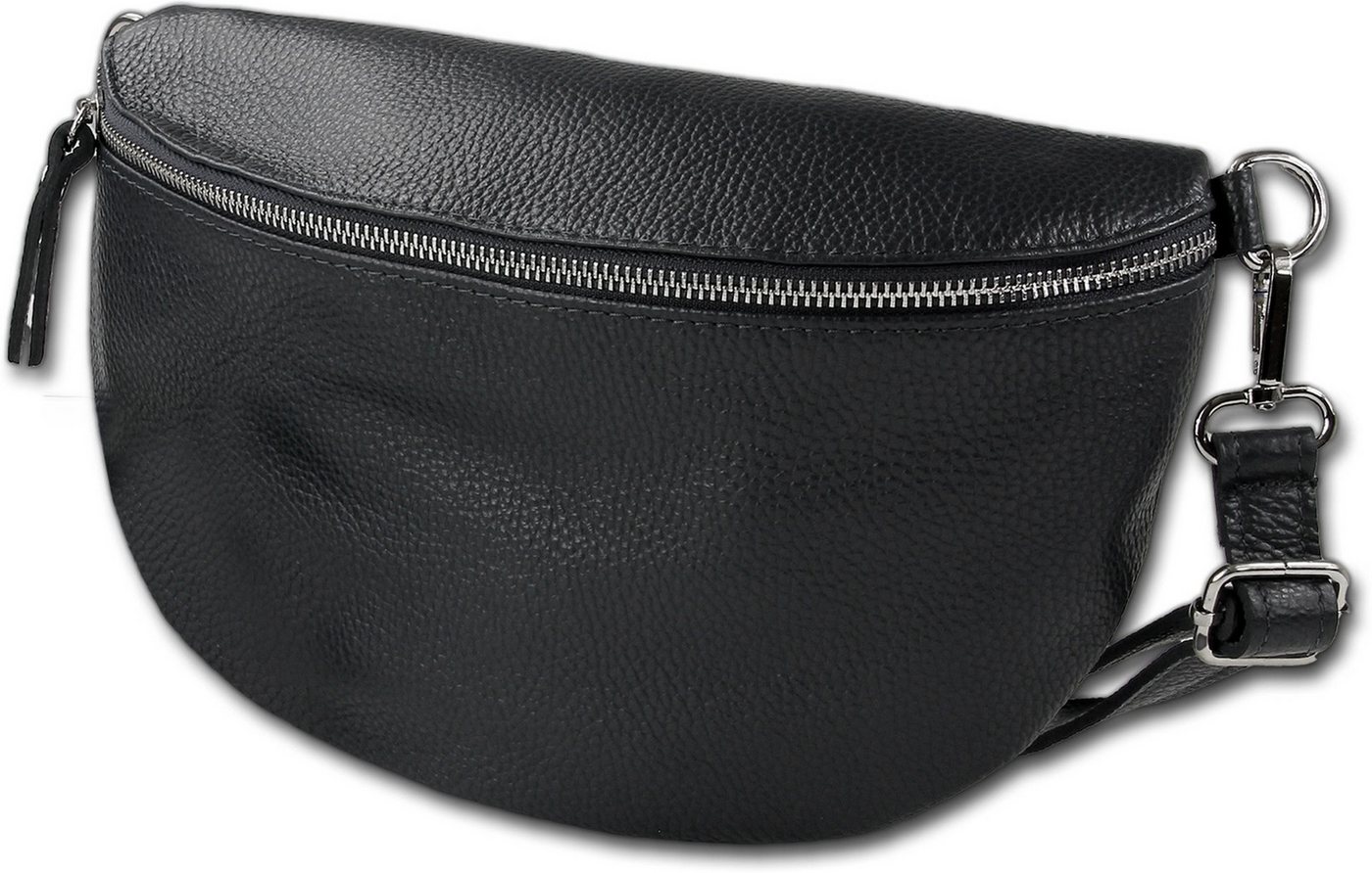 Toscanto Gürteltasche Toscanto Damen Gürteltasche Leder (Gürteltasche, Gürteltasche), Damen Tasche Echtes Leder schwarz, Tragegurt, Made-In Italy ca. 29cm von Toscanto