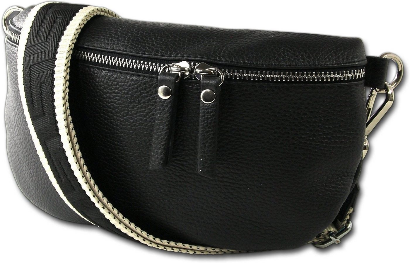 Toscanto Gürteltasche Toscanto Damen Gürteltasche Leder (Gürteltasche, Gürteltasche), Damen Tasche Echtes Leder schwarz, mehrfarbig, Made-In Italy von Toscanto