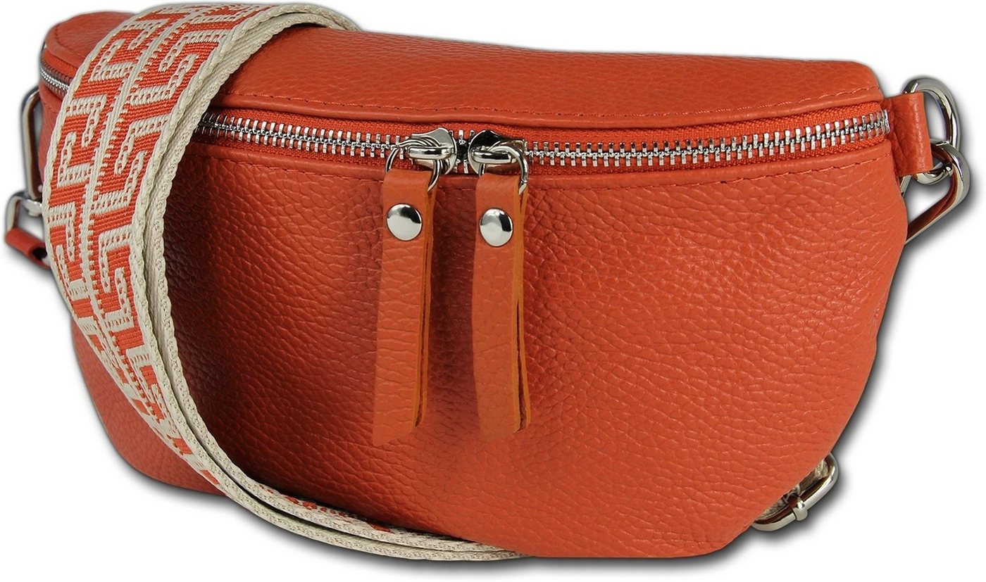 Toscanto Gürteltasche Toscanto Damen Gürteltasche Leder (Gürteltasche, Gürteltasche), Damen Tasche Echtes Leder orange, papaya, mehrfarbig, Made-In Italy von Toscanto