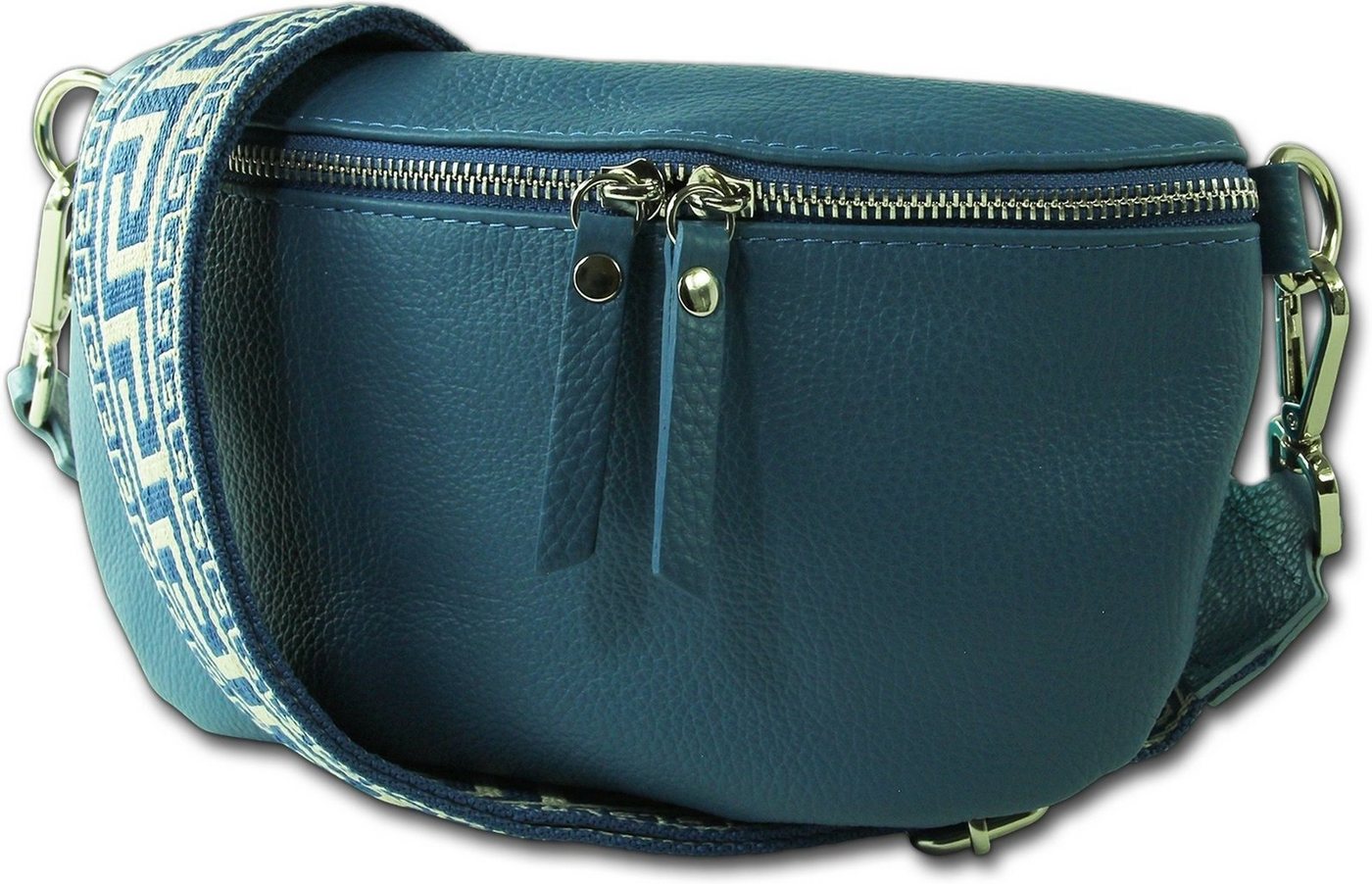 Toscanto Gürteltasche Toscanto Damen Gürteltasche Leder blau (Gürteltasche, Gürteltasche), Damen Tasche Echtes Leder blau, mehrfarbig, Made-In Italy von Toscanto