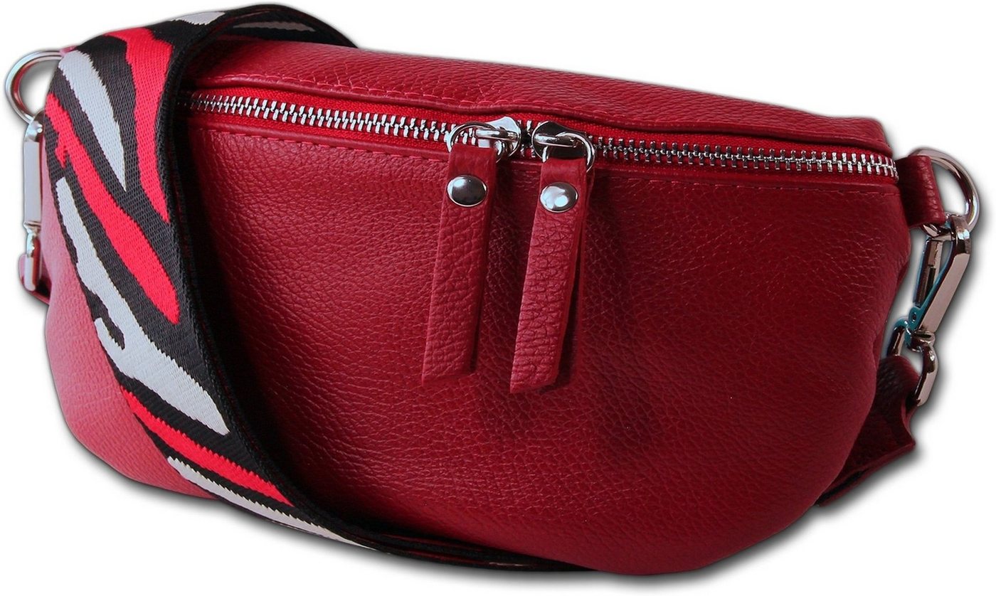 Toscanto Gürteltasche Toscanto Damen Gürteltasche Leder rot (Gürteltasche, Gürteltasche), Damen Tasche Echtes Leder rot, mehrfarbig, Made-In Italy von Toscanto