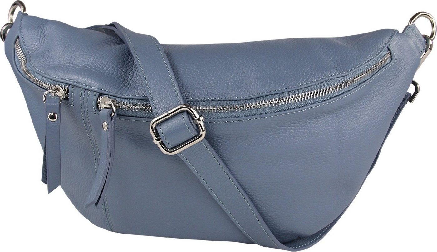 Toscanto Gürteltasche Toscanto Gürteltasche Freizeit (Gürteltasche, Gürteltasche), Damen Tasche Echtes Leder blau, Made-In Italy von Toscanto