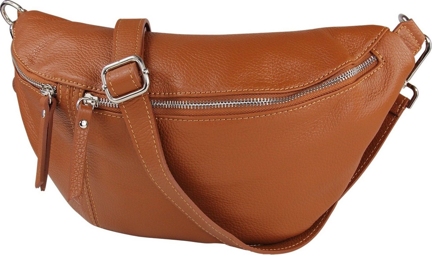 Toscanto Gürteltasche Toscanto Gürteltasche Freizeit (Gürteltasche, Gürteltasche), Damen Tasche Echtes Leder braun, tan, Made-In Italy von Toscanto