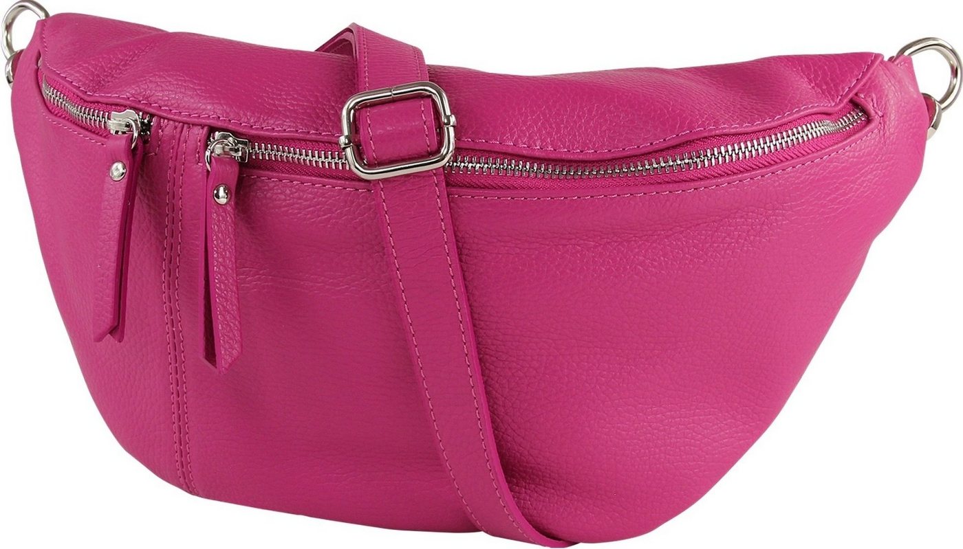 Toscanto Gürteltasche Toscanto Gürteltasche Freizeit (Gürteltasche, Gürteltasche), Damen Tasche Echtes Leder pink, fuchsia, Made-In Italy von Toscanto