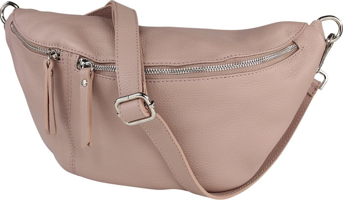 Toscanto Gürteltasche Toscanto Gürteltasche Freizeit (Gürteltasche, Gürteltasche), Damen Tasche Echtes Leder rosa, Made-In Italy von Toscanto