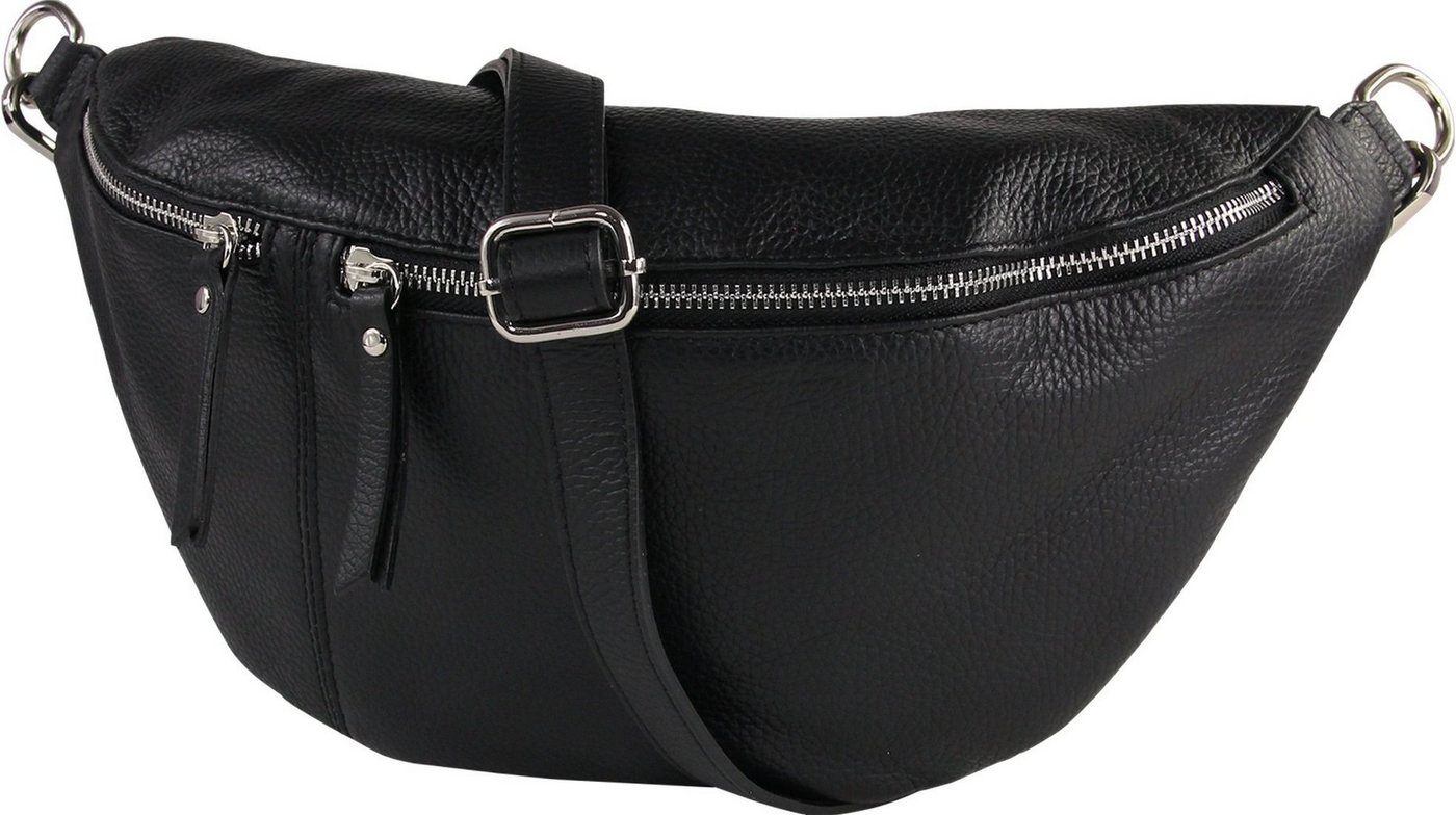 Toscanto Gürteltasche Toscanto Gürteltasche Freizeit (Gürteltasche, Gürteltasche), Damen Tasche Echtes Leder schwarz, Made-In Italy von Toscanto