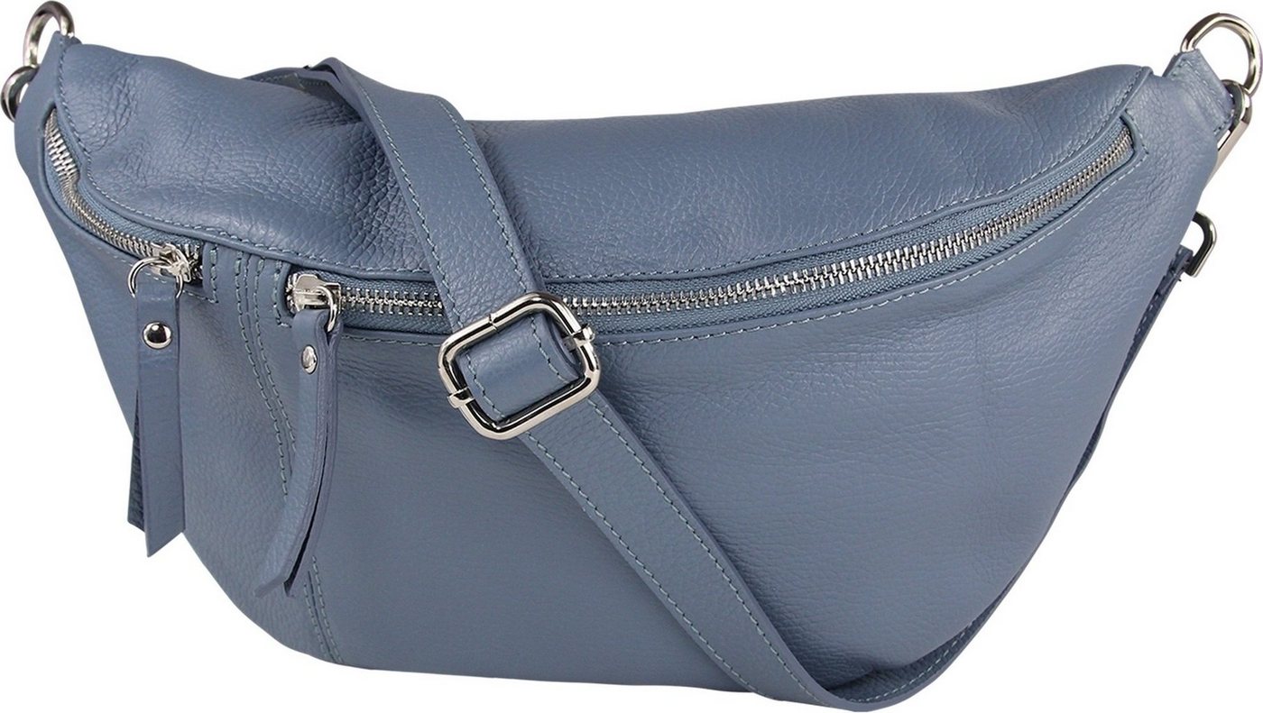 Toscanto Gürteltasche Toscanto Tasche blau Gürteltasche sehr (Gürteltasche), Damen Gürteltasche Leder, blau ca. 37cm x ca. 20cm von Toscanto